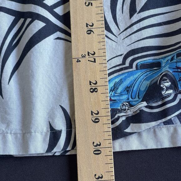 Pacific Legends Men Hawaiian Button Up Shirt Extra Large XL Cotton Car Print USA - Picture 9 of 9
